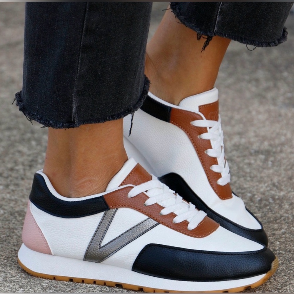 Grace & Lace Tri-Colored Street Sneakers Size 7.5 NWT